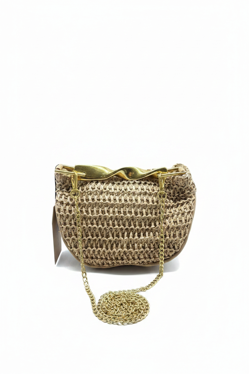 Bolso Rafia Metal