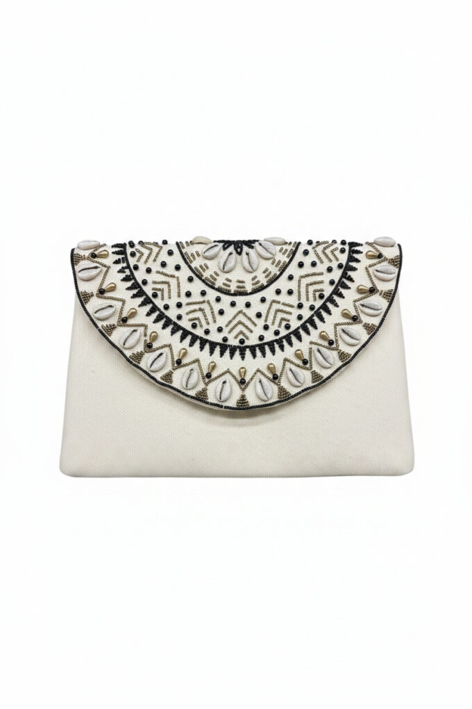 Clutch Abalorios - Negro