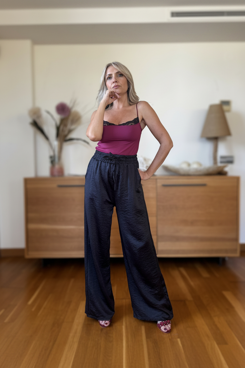 Pantalon Satinado Cropped - Imagen 21