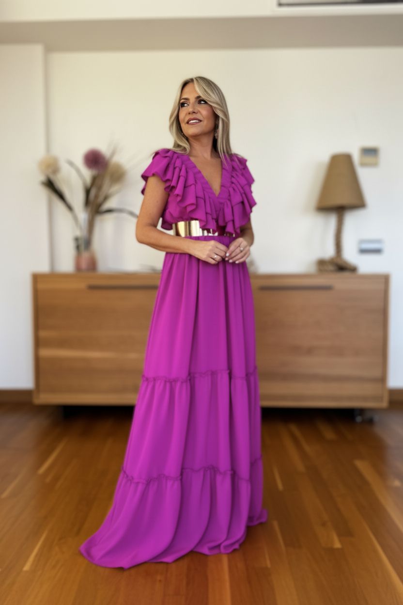 Vestido Largo Volantes - Imagen 4