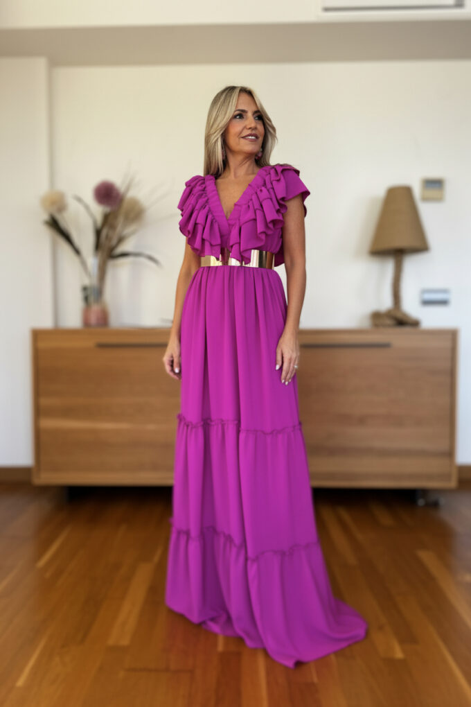 Vestido Largo Volantes