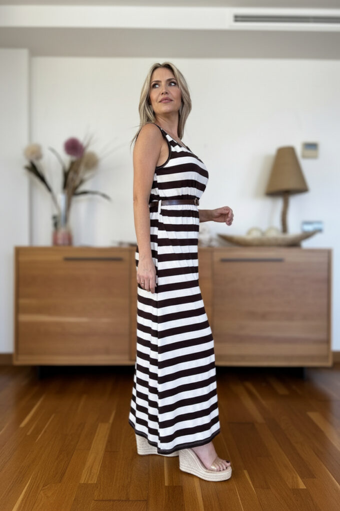 Vestido Algodón Cinturón