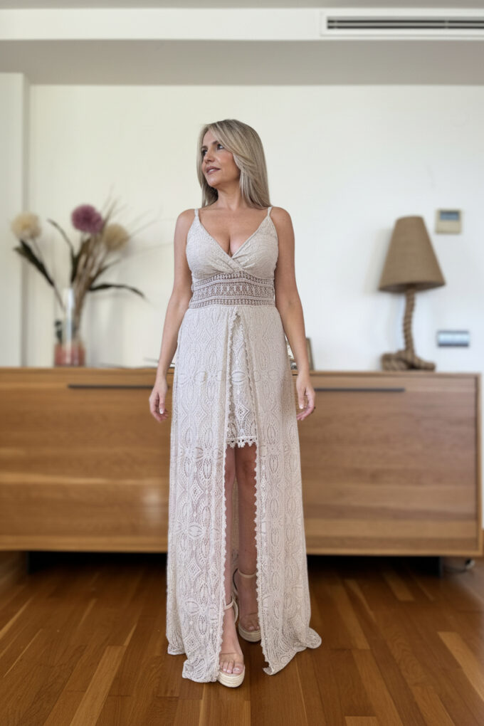 Vestido Encaje Asimétrico