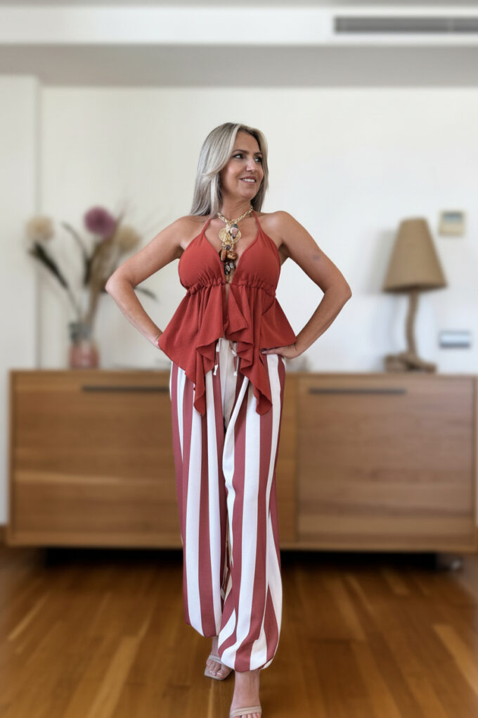 Pantalon Rayas Patente