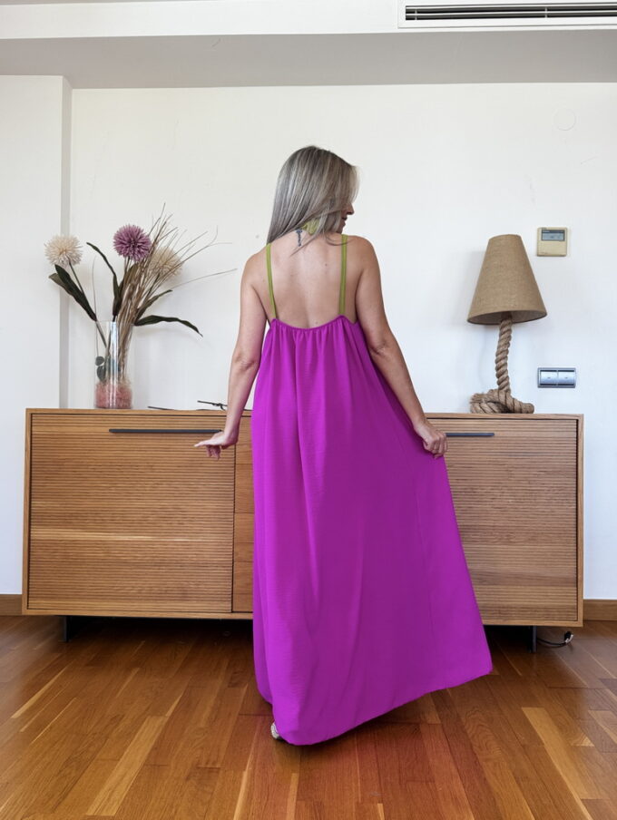 Vestido Largo Bicolor