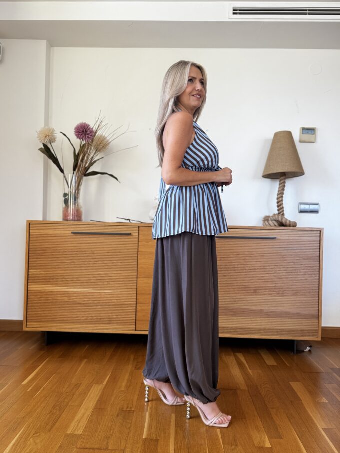 Blusa Fruncida Cordón