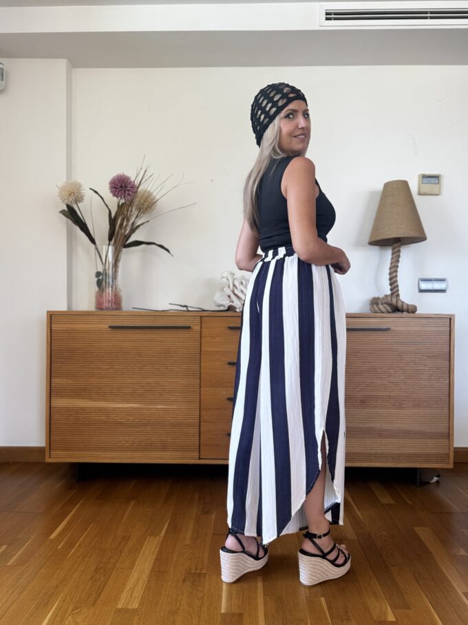 Pantalon Rayas Asimétrico
