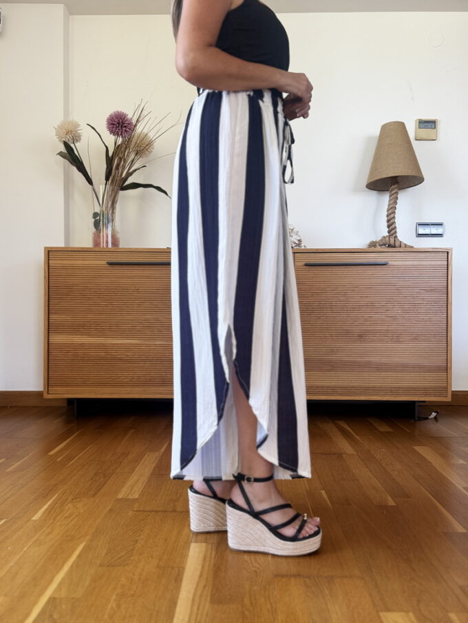Pantalon Rayas Asimétrico