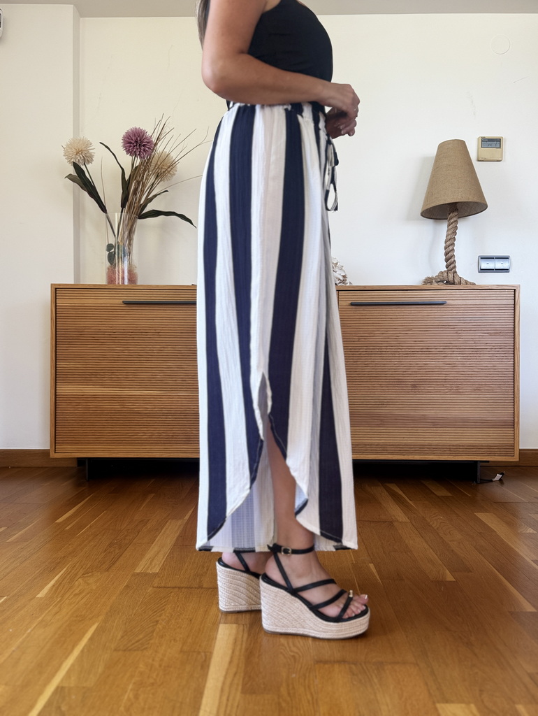 Pantalon Rayas Asimétrico - Imagen 6