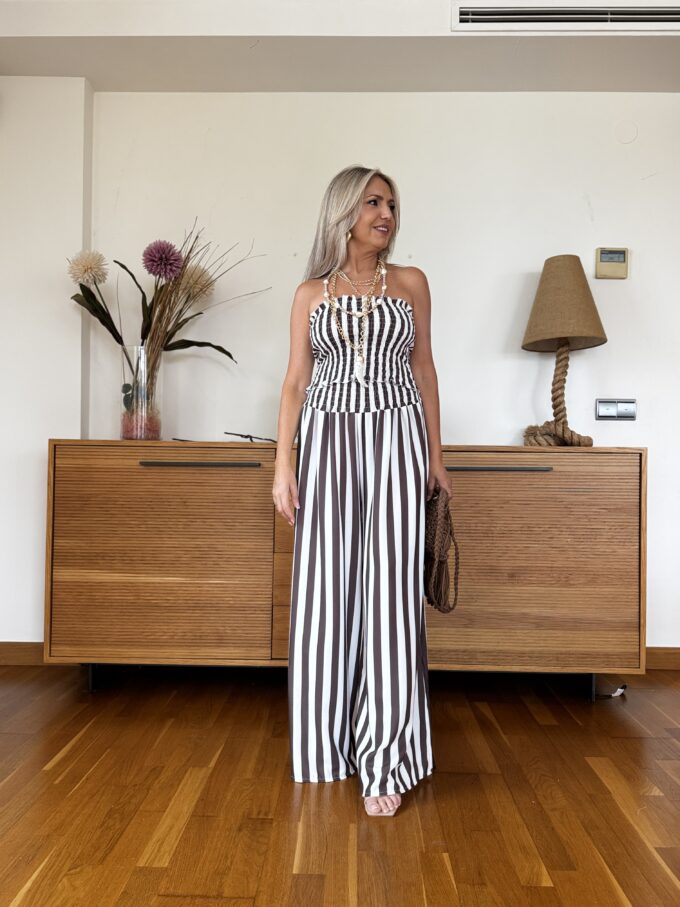 Conjunto Fruncido Rayas