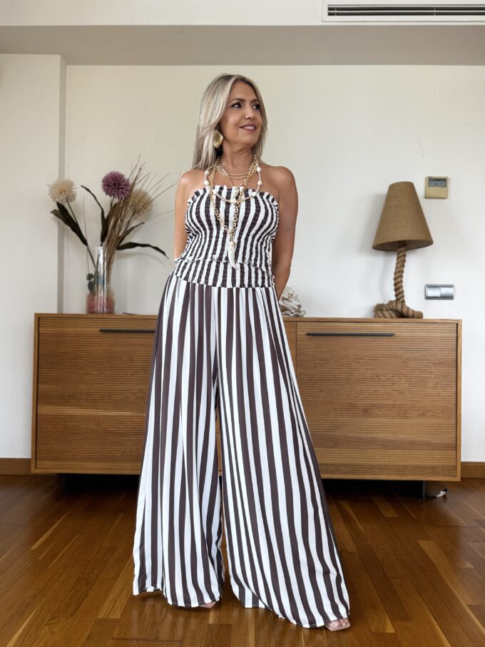 Conjunto Fruncido Rayas