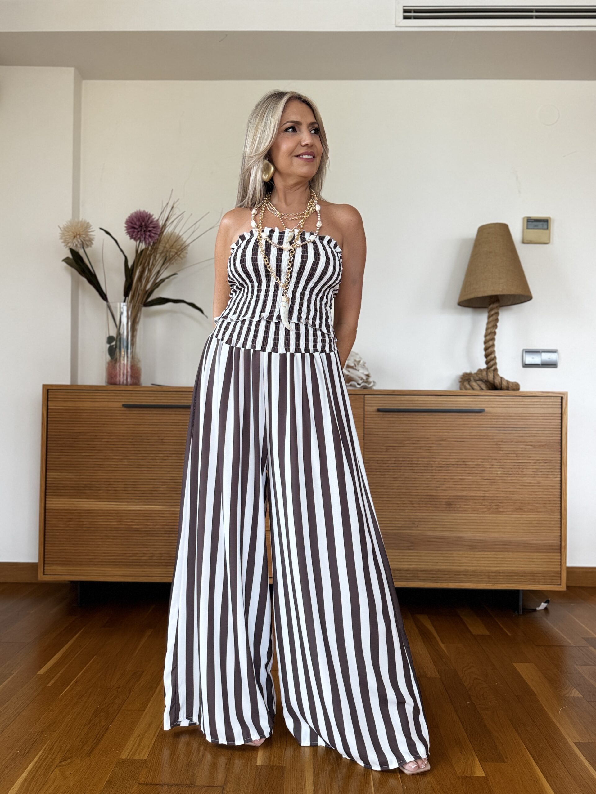 Conjunto Fruncido Rayas - Imagen 2