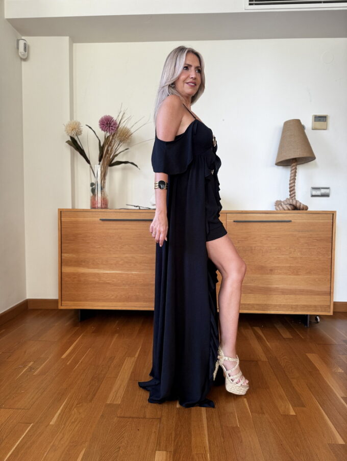Conjunto Blusa Larga Hebilla