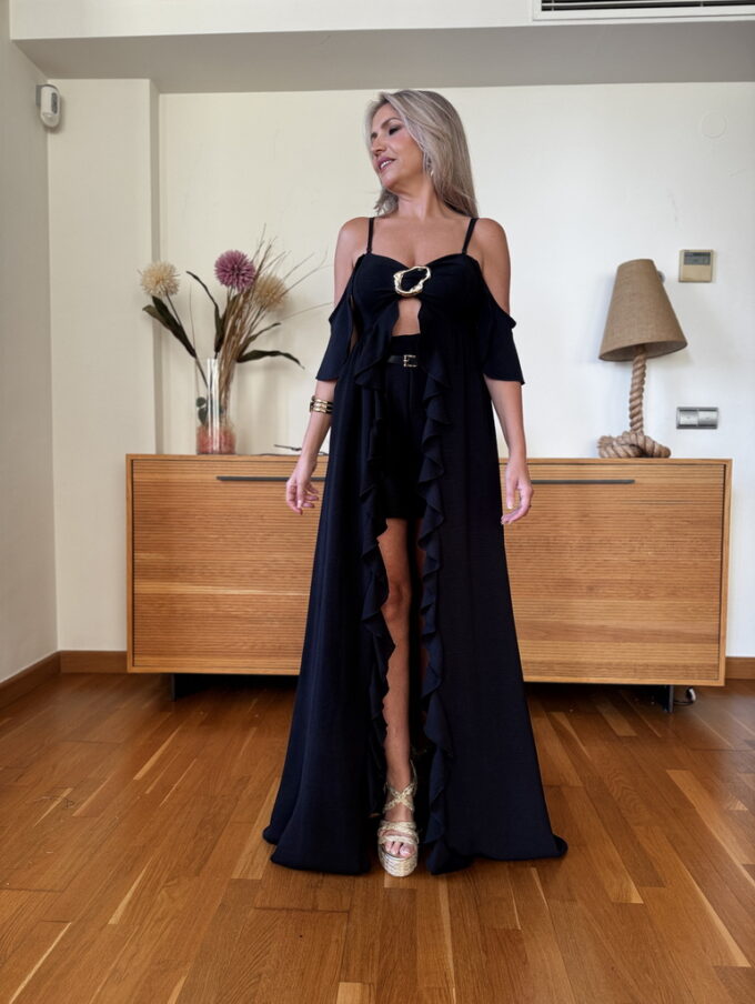 Conjunto Blusa Larga Hebilla