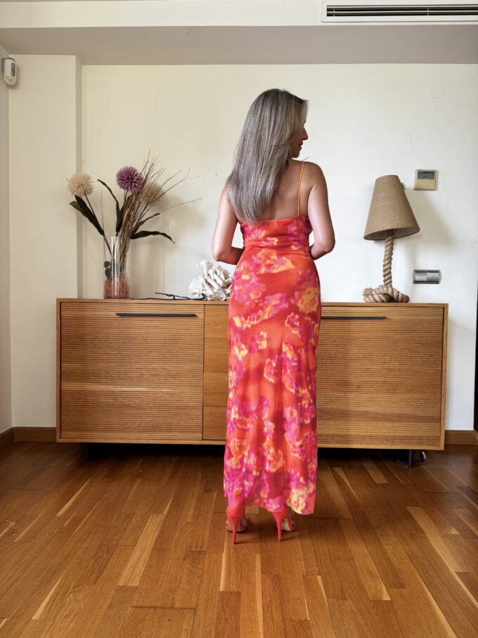 Vestido Tull Estampado