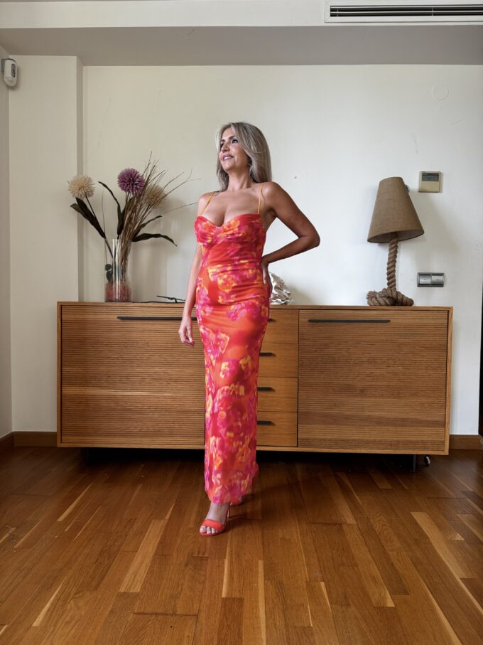 Vestido Tull Estampado