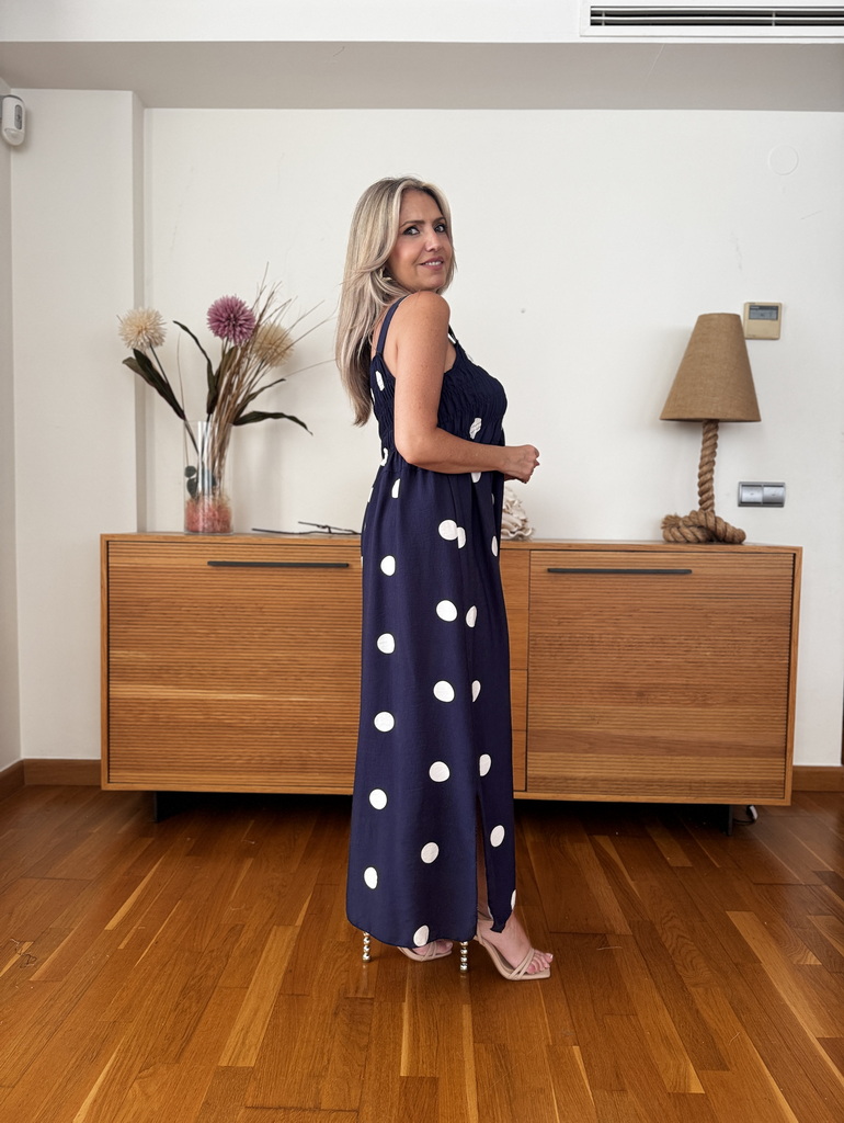 Vestido Fruncido Lunares - Imagen 4