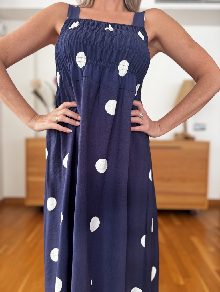 Vestido Fruncido Lunares - Imagen 5