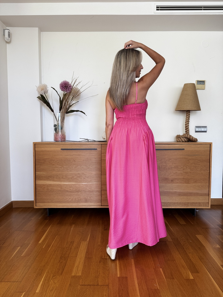 Vestido Símil Lino Cascos - Imagen 4