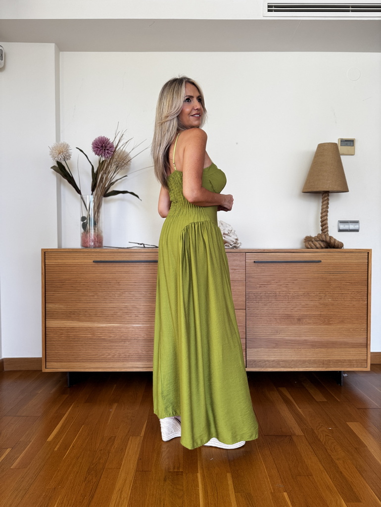 Vestido Símil Lino Cascos - Imagen 8