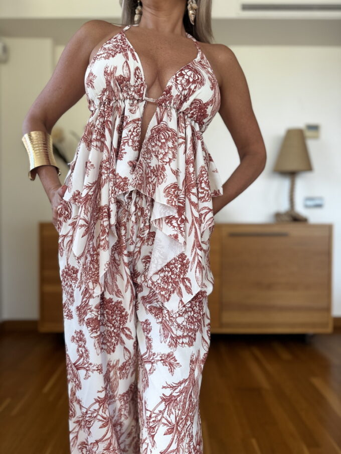 Conjunto Estampado Top Cascos