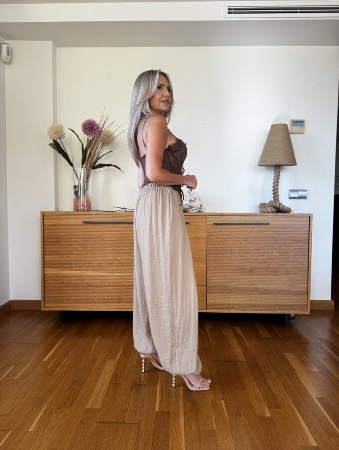 Pantalon Símil Lino Pinzas