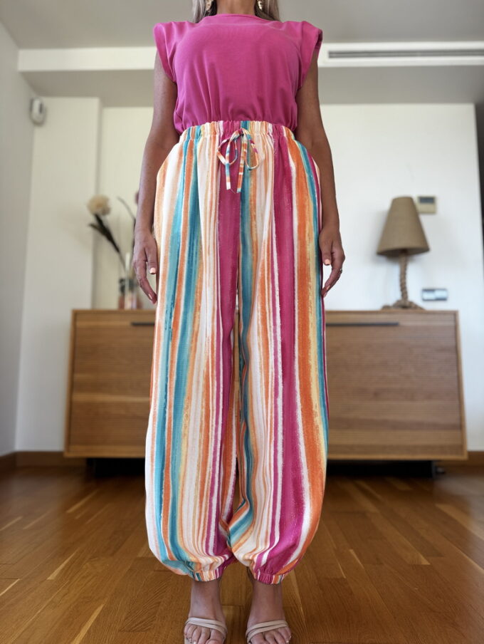 Pantalon Estampado Patente