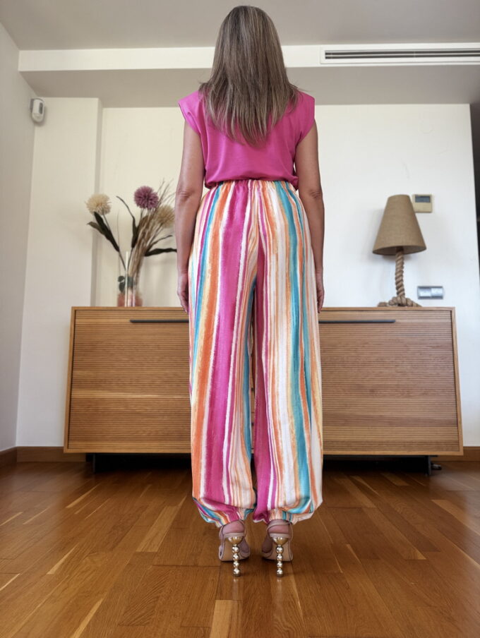 Pantalon Estampado Patente