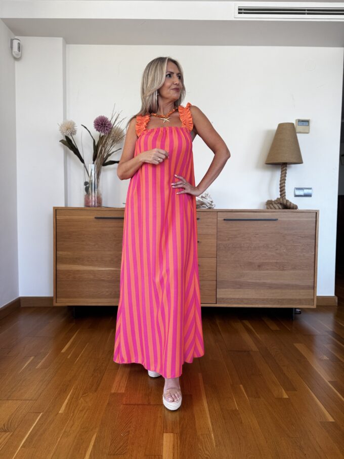Vestido Tiranta Volantes