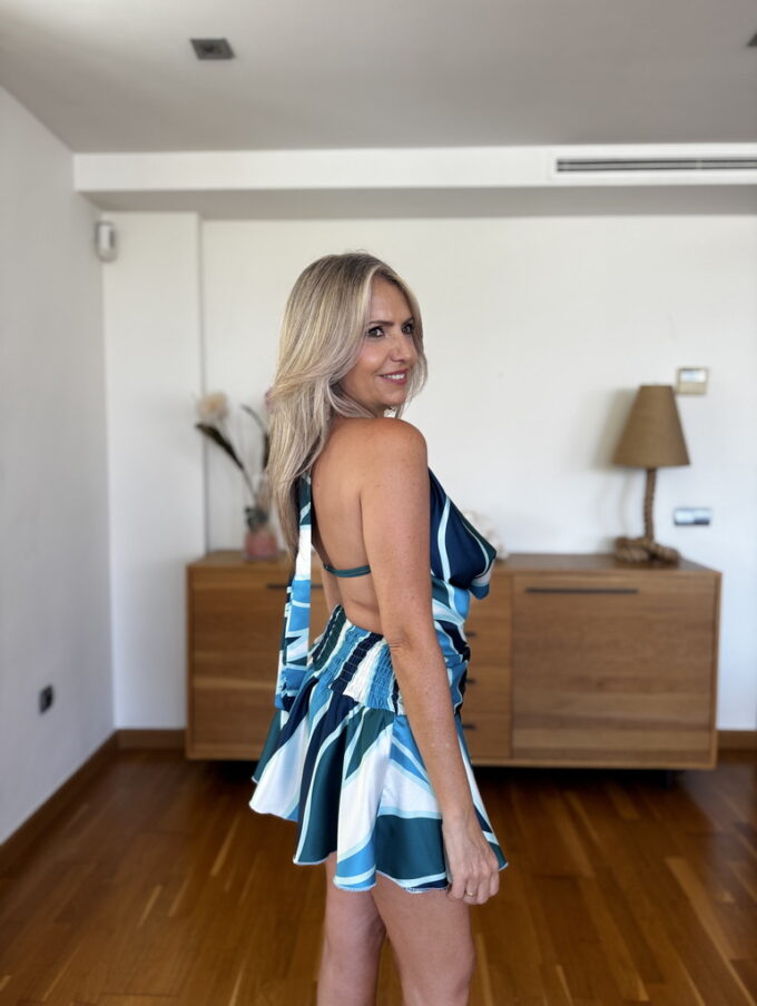 Vestido-Mono Raso Estampado