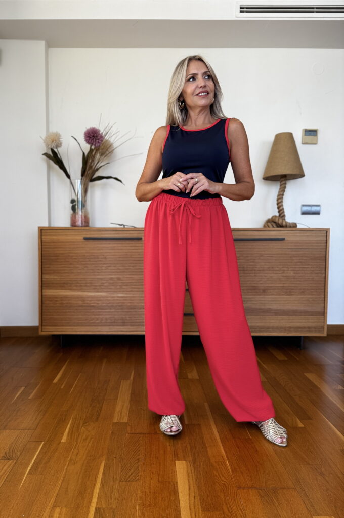 Pantalon Patente Cordón - Única, Rojo