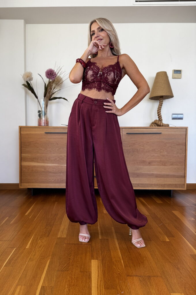 Pantalon Raso Bajo Botones