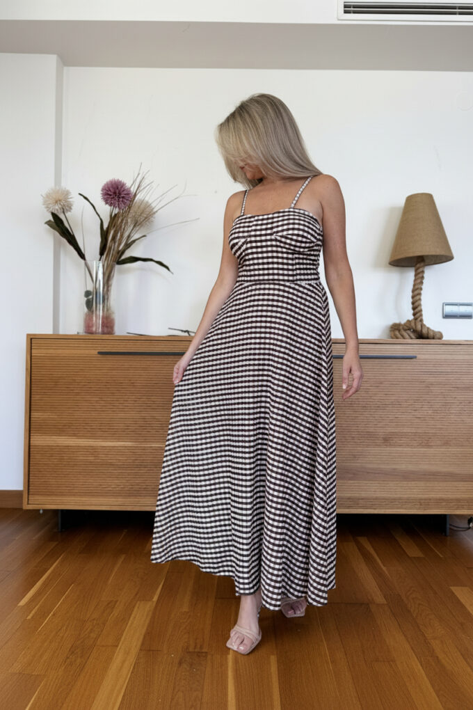 Vestido Cascos Vichy