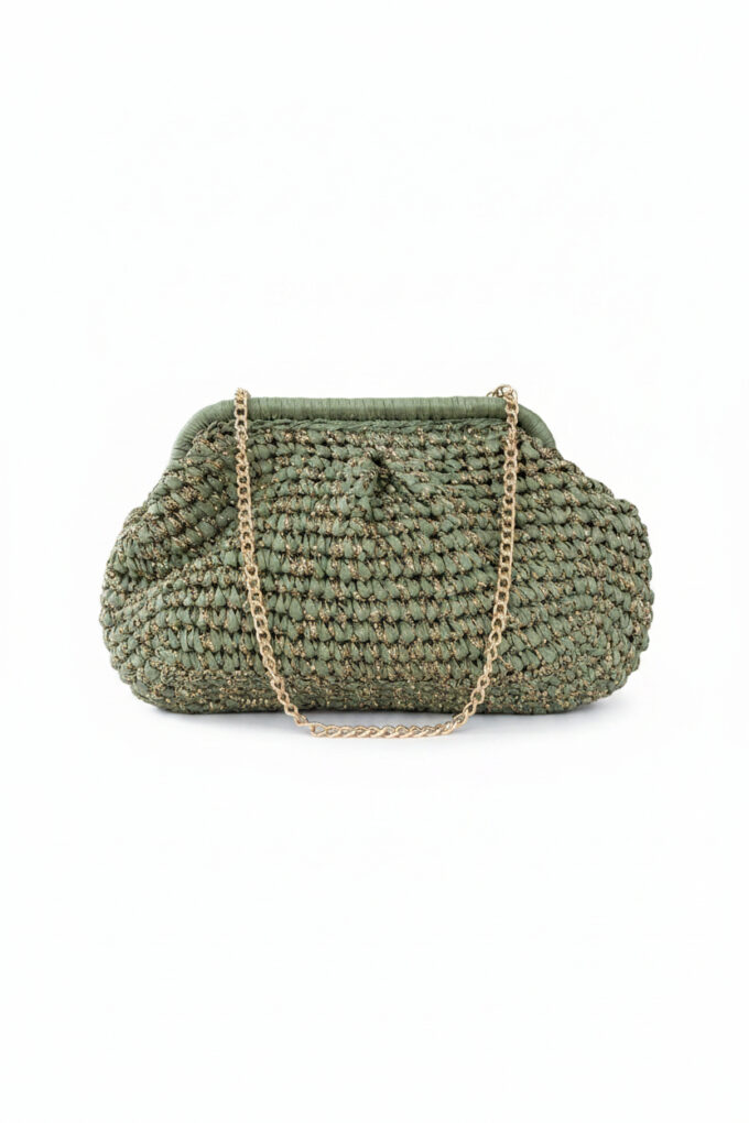 Bolso Cartera Rafia - Reseda