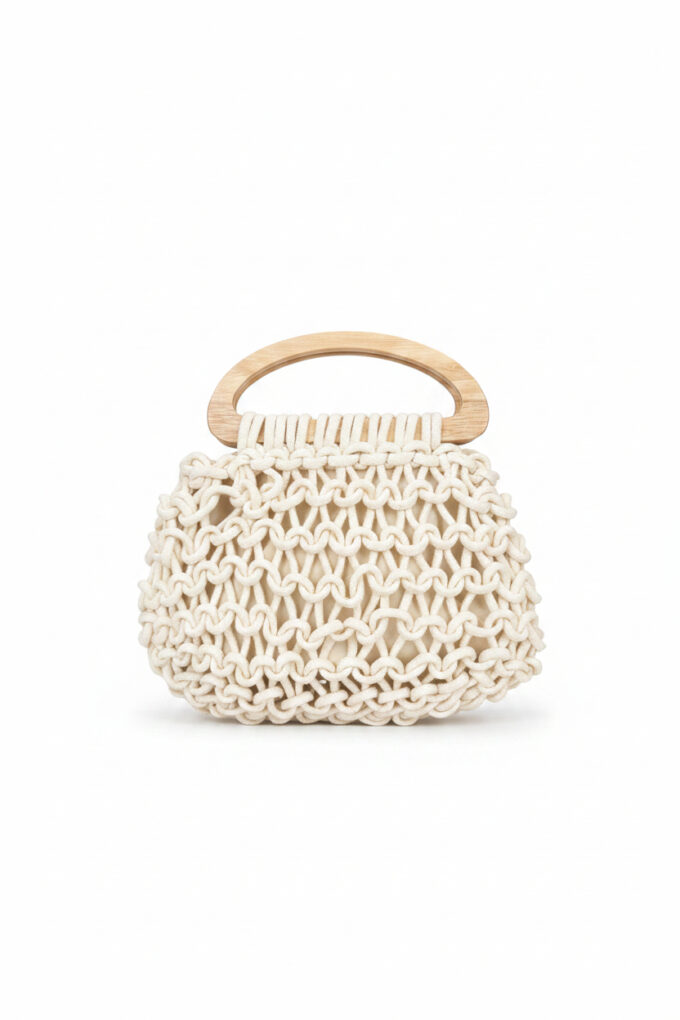 Bolso Mano Cuerdas - Beige