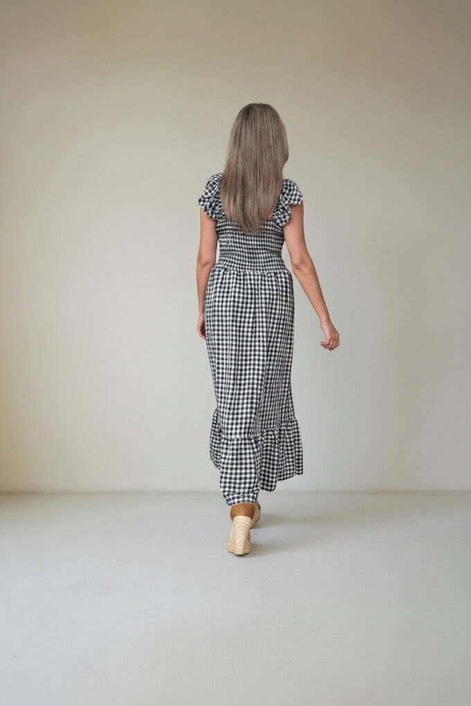 Vestido Fruncido Vichy