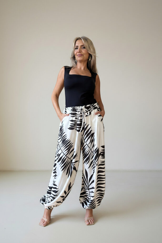 Pantalon Estampado Patente