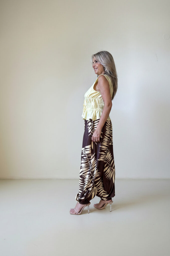 Pantalon Estampado Patente