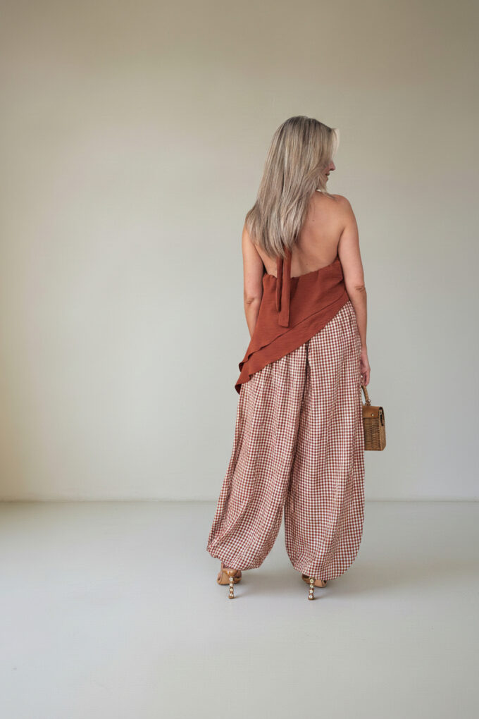 Pantalon Patente Vichy