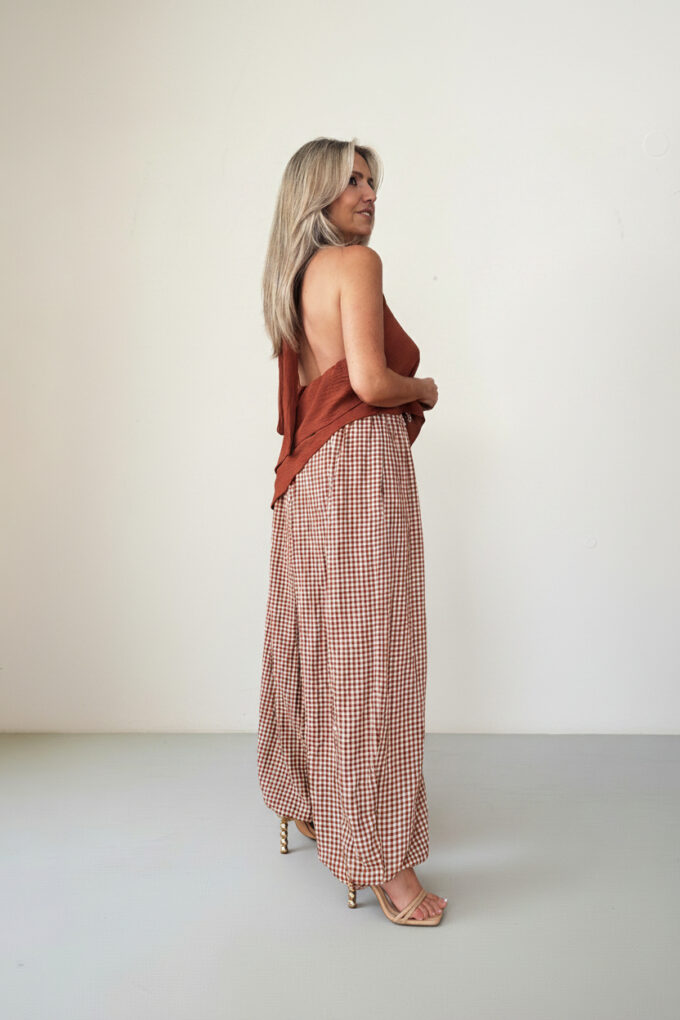Pantalon Patente Vichy