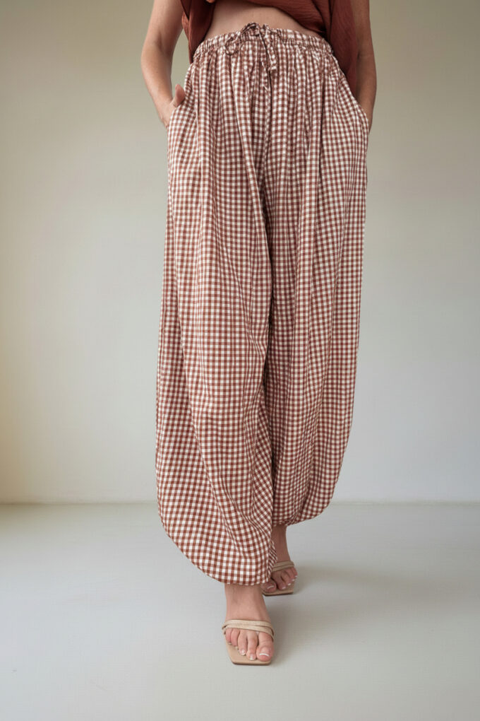 Pantalon Patente Vichy