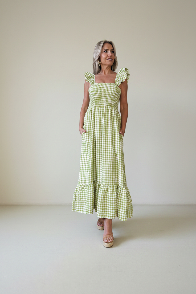 Vestido Fruncido Vichy - Imagen 16