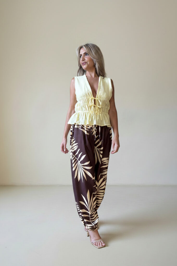 Pantalon Estampado Patente