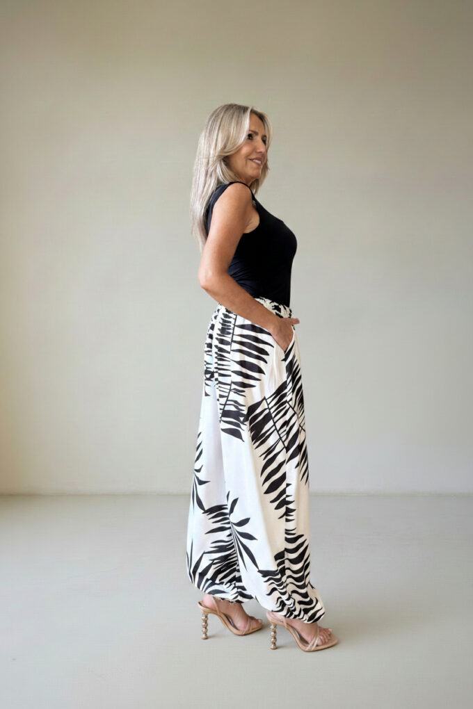 Pantalon Estampado Patente