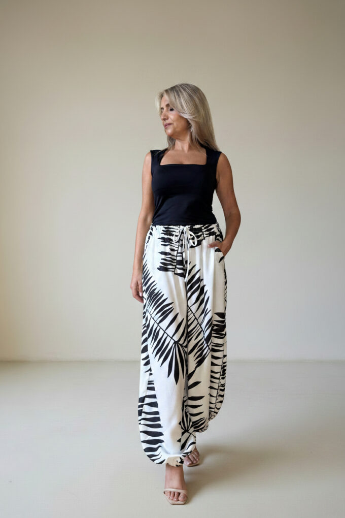 Pantalon Estampado Patente