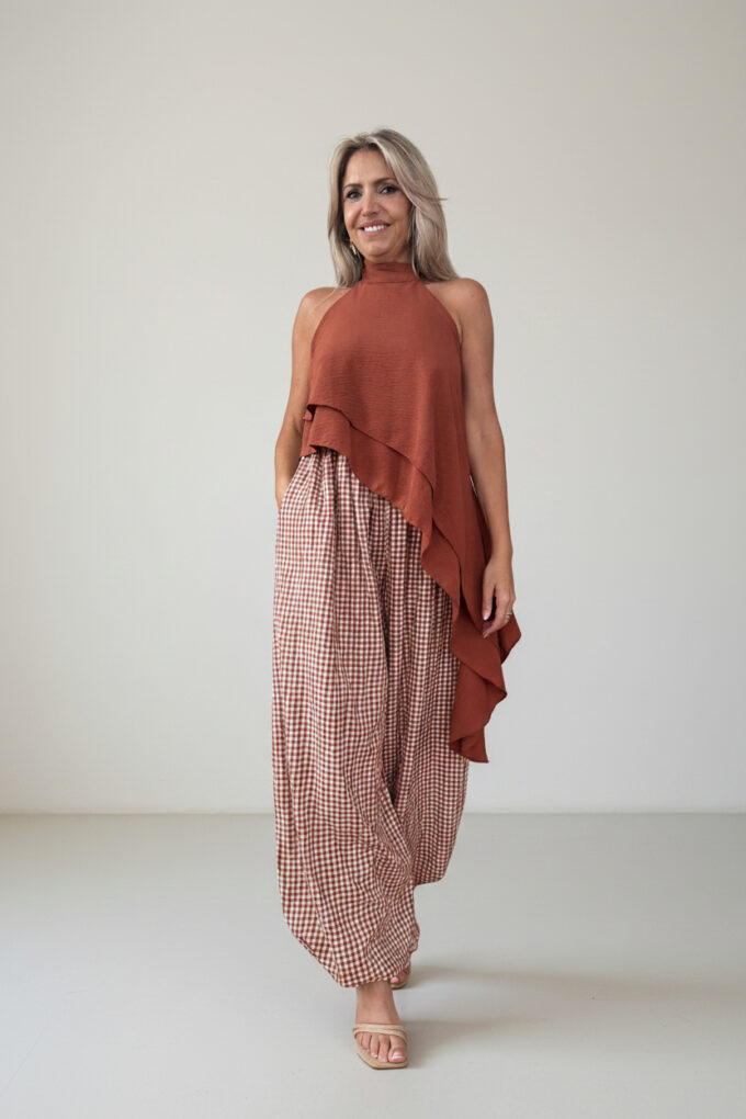 Pantalon Patente Vichy