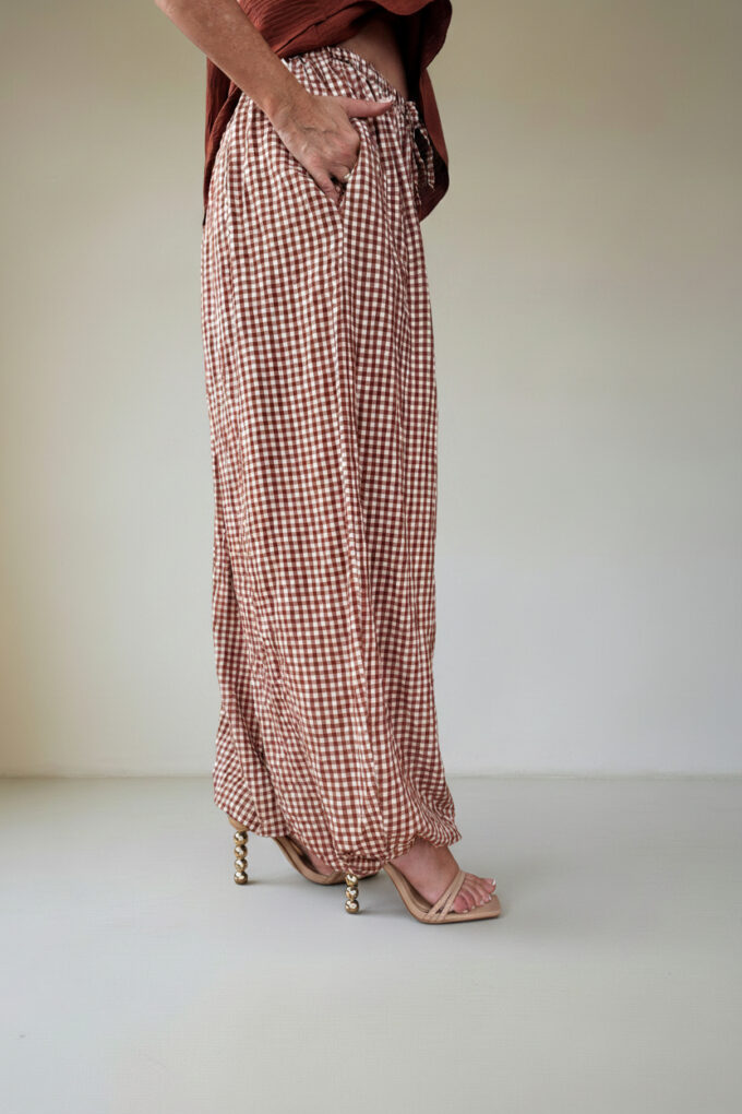 Pantalon Patente Vichy