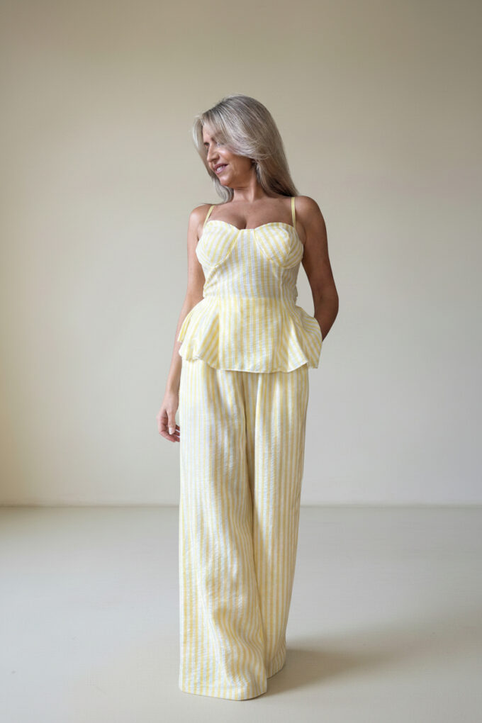 Conjunto Símil Lino Rayas