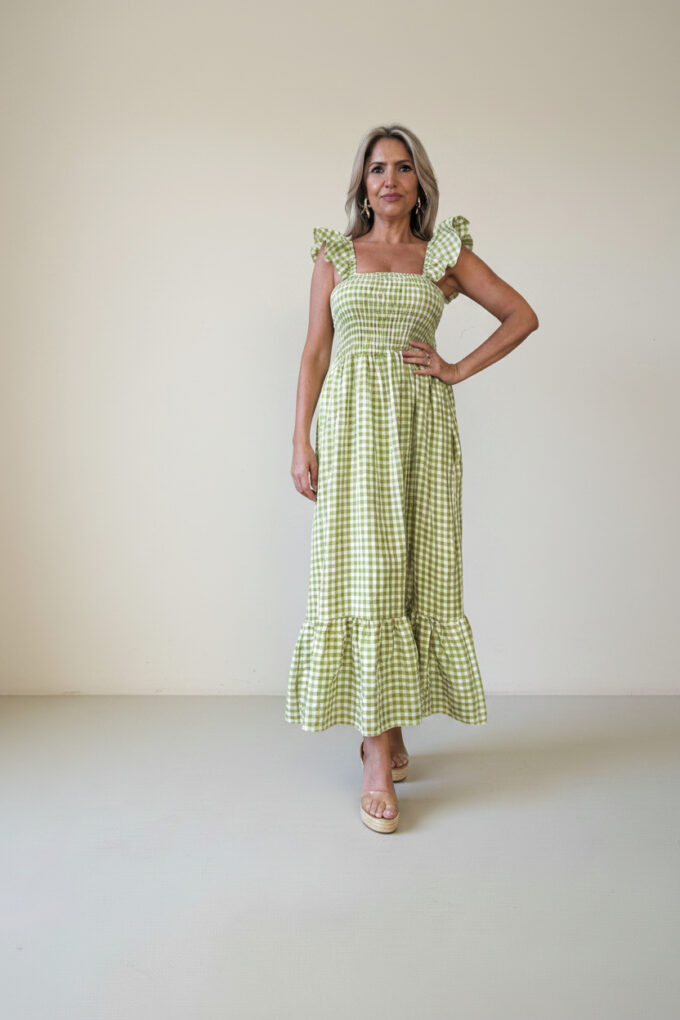 Vestido Fruncido Vichy