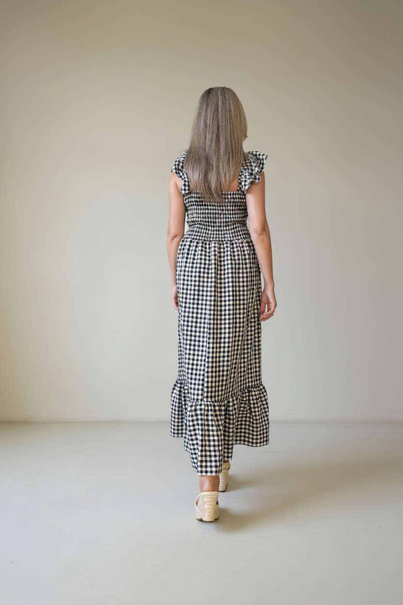 Vestido Fruncido Vichy - Imagen 12